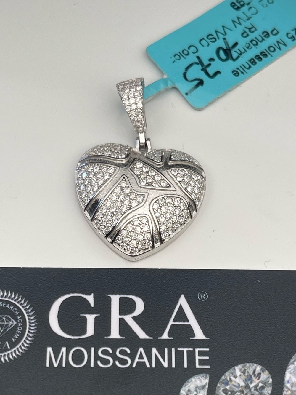 Heart Pendant Moissanite 925 Silver